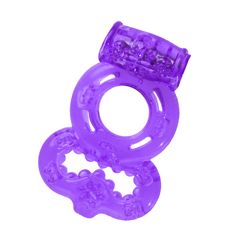 RABBY Эрекционное кольцо с вибрацией adrien lastic bullet ring эрекционное кольцо с подхватом мошонки и стимуляцией клитора фиолетовое