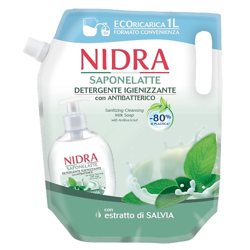фото Nidra жидкое мыло-молочко очищающее "антибактериальное"