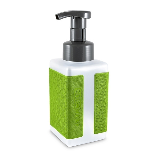 Купить ECOCAPS Диспенсер для жидкого мыла с наклейкой из эко кожи, зелёный