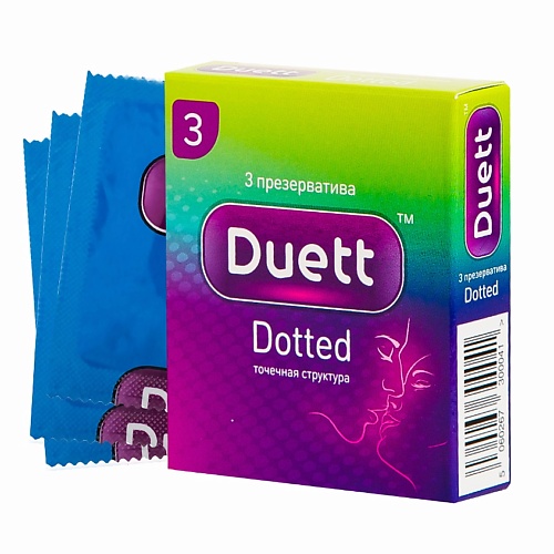 DUETT Презервативы Dotted с точками  - Купить