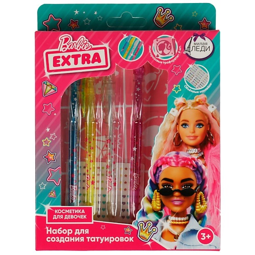 МИЛАЯ ЛЕДИ Набор для создания тату, Barbie с ручками милая леди набор для создания тату barbie с ручками
