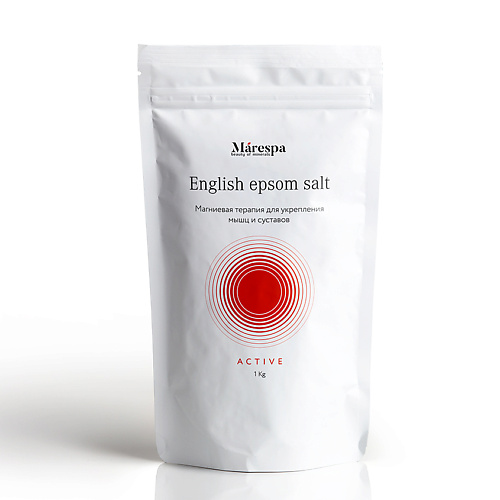 MARESPA Английская соль для ванн с магнием EPSOM с натуральными маслами розмарина и мяты 1000
