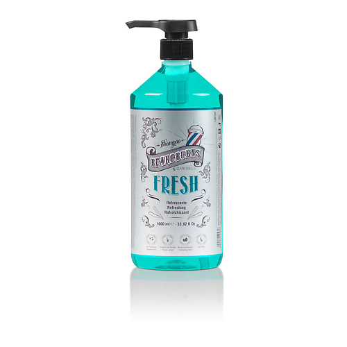 BEARDBURYS Освежающий шампунь для волос Fresh Shampoo 1000.0 master fresh фольга алюминиевая экстрапрочная широкая для гриля 44см 10 метров 14мкм ролик 1000
