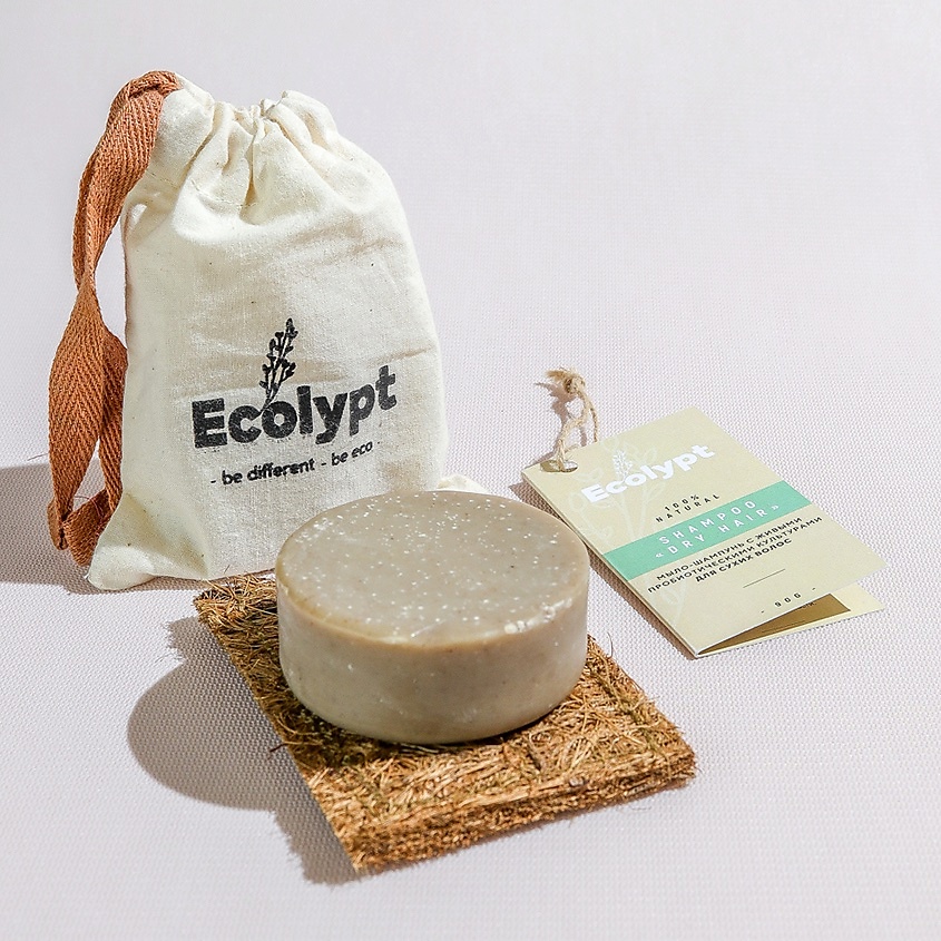 ECOLYPT Мыло-шампунь для сухих волос с пробиотикам