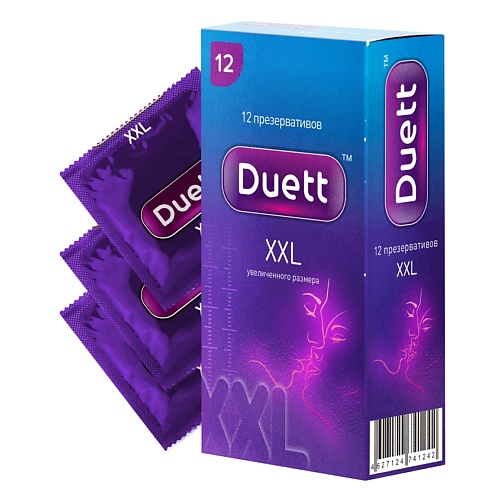 DUETT Презервативы XXL увеличенного размера 12 duett презервативы extra strong особо прочные 3