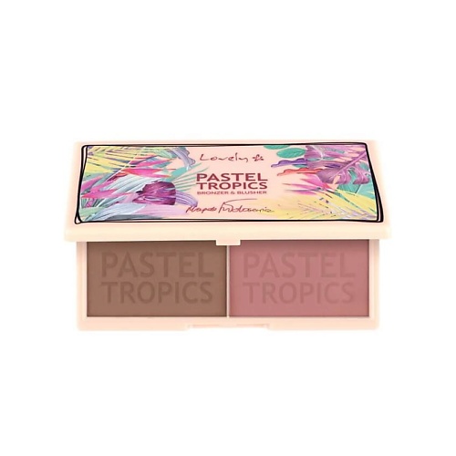

LOVELY Палетка для макияжа лица PASTEL TROPICS румяна и бронзер, Палетка для макияжа лица PASTEL TROPICS румяна и бронзер