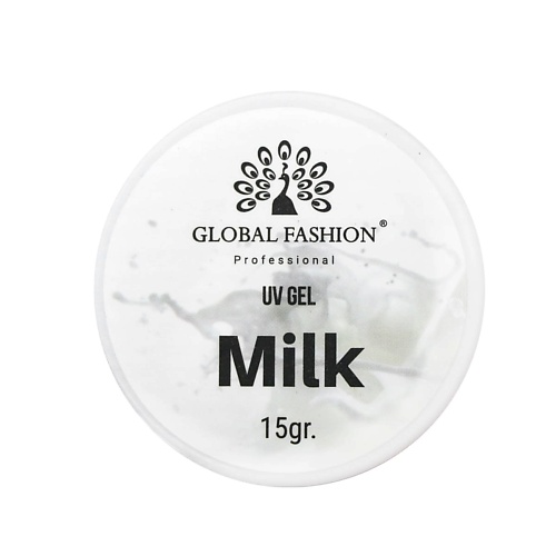 GLOBAL FASHION Гель для наращивания и укрепления ногтей, Milk