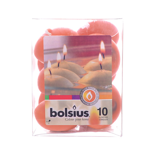 BOLSIUS Свечи плавающие Bolsius Classic оранжевые bolsius свечи чайные classic белые