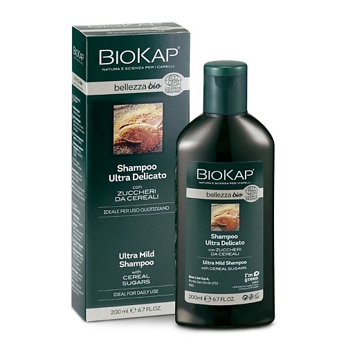 biokap шампунь capelli grassi для жирных волос 200 мл Шампунь для волос BIOKAP БИО шампунь для волос ультра мягкий