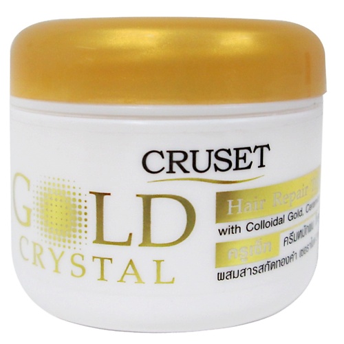 фото Cruset восстанавливающая маска для волос с золотым кристаллом gold crystal hair repair