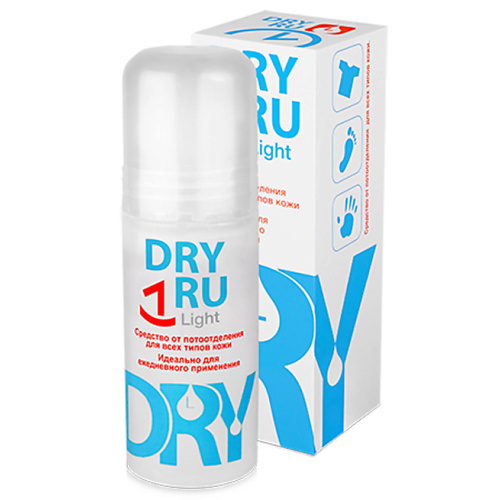 Дезодорант-ролик DRY RU Средство от потоотделения для всех типов кожи Light антиперспирант dry dry light средство от потоотделения для всех типов кожи 50мл х2шт