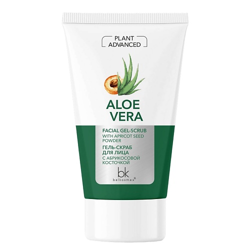 Скраб для тела BELKOSMEX Plant Advanced Aloe Vera Гель-скраб для лица с абрикосовой косточкой