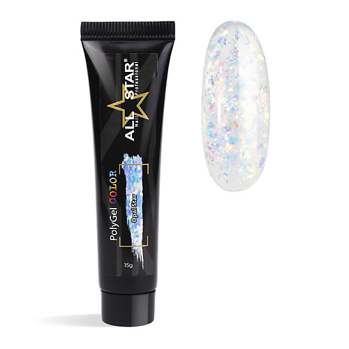 ALL STAR PROFESSIONAL PolyGel COLOR "Black" для моделирования и укрепления ногтей