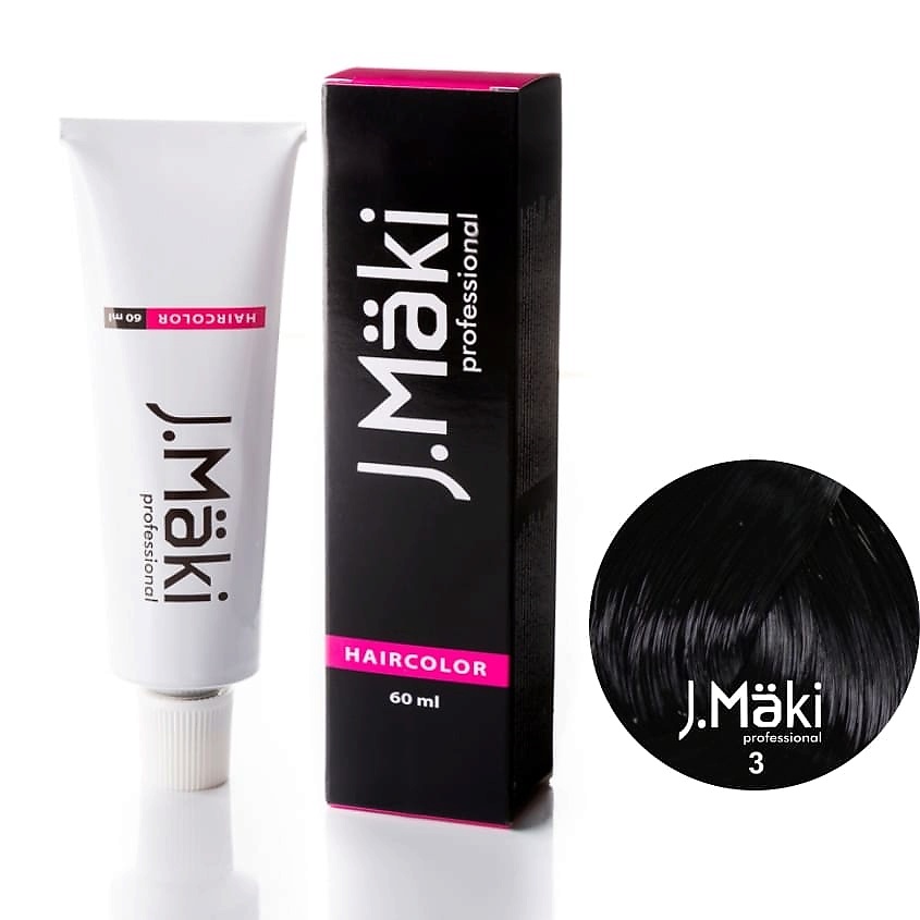 

J.MÄKI PROFESSIONAL Краситель для волос 3.0 Темно-коричневый