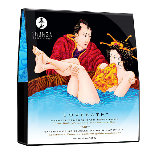 SHUNGA Порошок для принятия ванны LOVEBATH Океанское искушение 650 shunga порошок для принятия ванны lovebath фрукты дракона 650