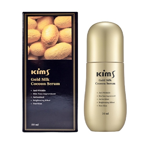 Kims Сыворотка антивозрастная для лица с протеинами кокона шелкопряда Gold Silk Cocoon Serum