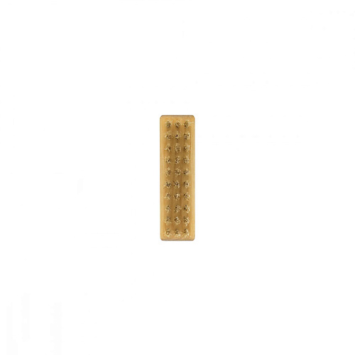 LEI Щётка для маникюра маленькая (3 ряда), прямоугольная, натуральная щетина (кабан) sophisticated щётка для педикюра с пемзой
