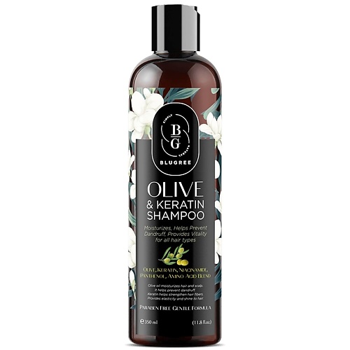 фото Blugree шампунь с оливковым маслом и кератином