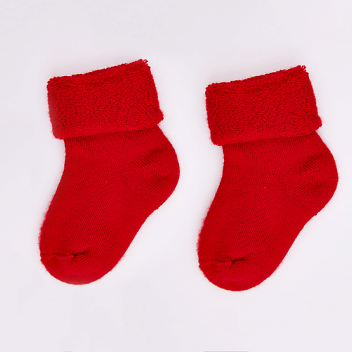 Носки и следки WOOL&COTTON Носки для младенцев Красные Полный плюш