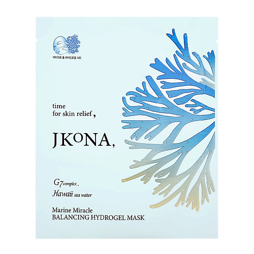 Маска для лица JKONA Маска для лица гидрогелевая с морским комплексом (увлажняющая) фото