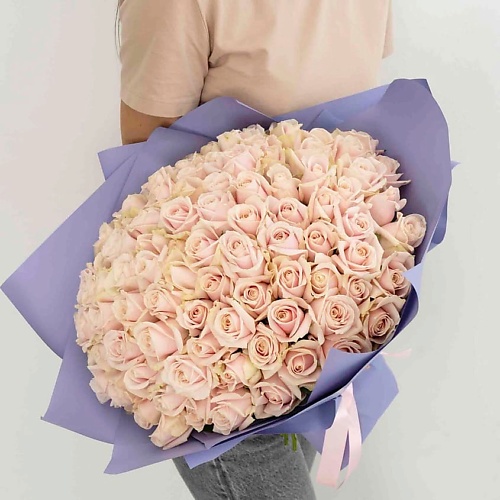 Цветы ЛЭТУАЛЬ FLOWERS Букет из нежных роз 101 шт.(40 см)