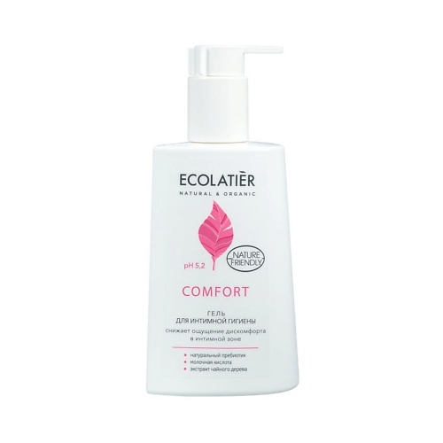 ECOLATIER Гель для интимной гигиены Comfort с молочной кислотой и пробиотиком 250 коллагеновая гель маска с аллантоином hydro comfort