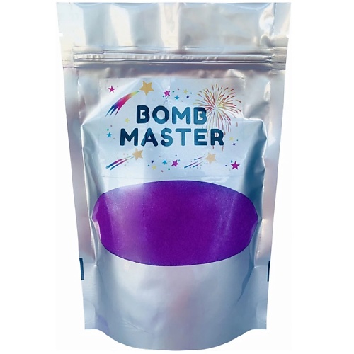 BOMB MASTER Мерцающая соль для ванны с хайлайтером, фиолетовая 1