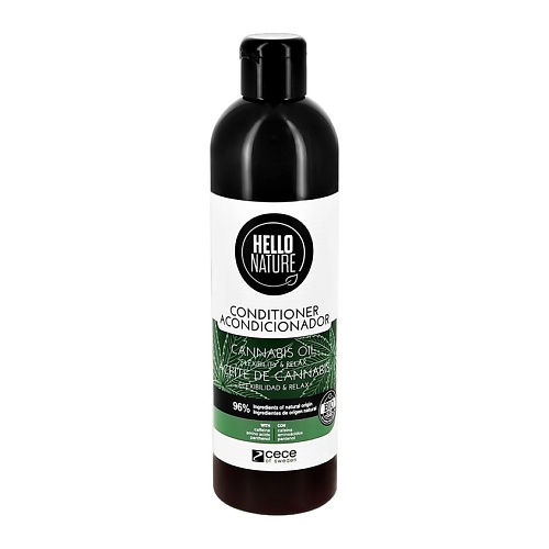 HELLO NATURE Кондиционер для волос CANNABIS OIL с маслом конопли (мягкость и эластичность)