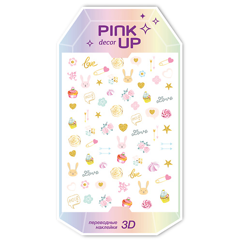 PINK UP Наклейки для ногтей переводные DECOR 3D pink up наклейки для ногтей переводные decor nail stickers