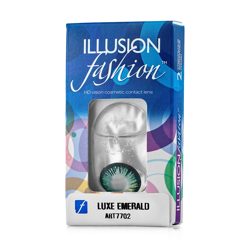 ILLUSION Цветные контактные линзы fashion LUXE emerald купить по цене