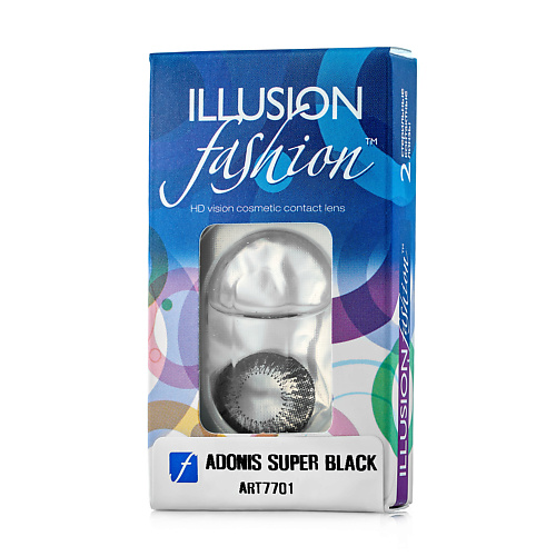 ILLUSION Цветные контактные линзы  fashion ADONIS superblack illusion ные контактные линзы fashion adonis blue