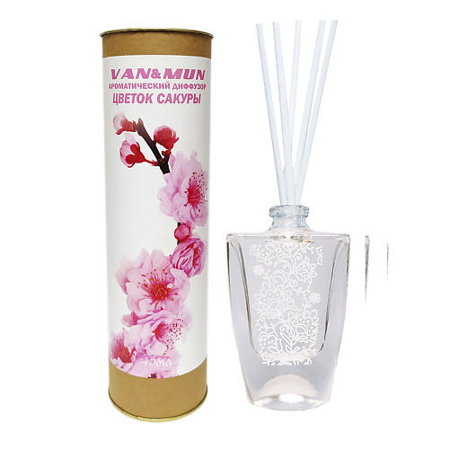 VAN&MUN Ароматический диффузор Цветок сакуры с палочками для дома и офиса 45 chirton освежитель воздуха для дома ванны туалета после дождя 300