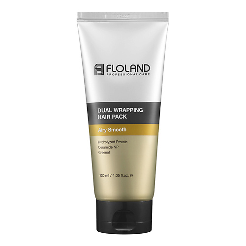 фото Floland питательная маска с протеинами для поврежденных волос dual wrapping hairpack airy smooth