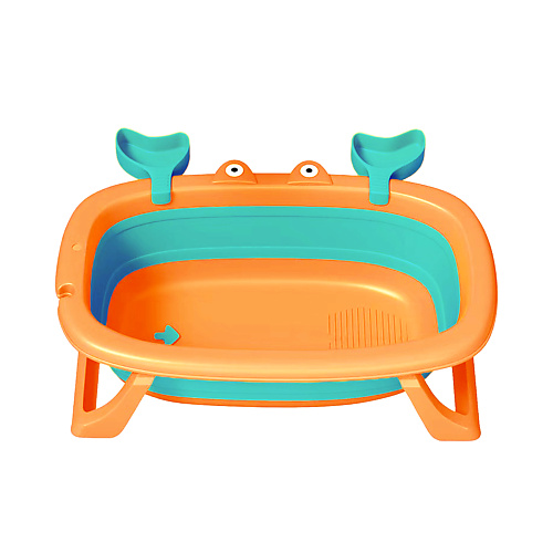 LALA-KIDS Детская складная ванна для купания новорожденных  Крабик,оранжевый