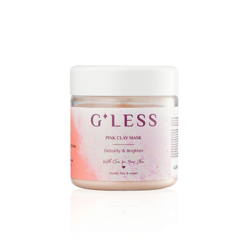 Уход за лицом G’LESS Cosmetics Маска из розовой глины