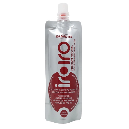 Купить IROIRO Семи-перманентный краситель для волос 100 DARK RED Темно-красный