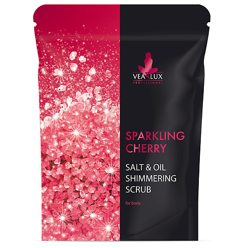 фото Vealux скраб для тела sparkling cherry scrub с блестками