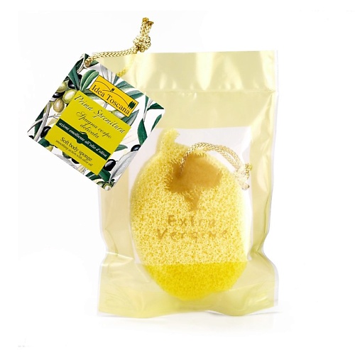 Мочалка IDEA TOSCANA Косметическая губка для тела с оливковым маслом