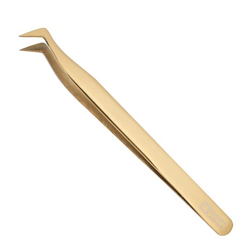 Luxury Lashes Пинцет для наращивания ресниц "Golden steel", прямой