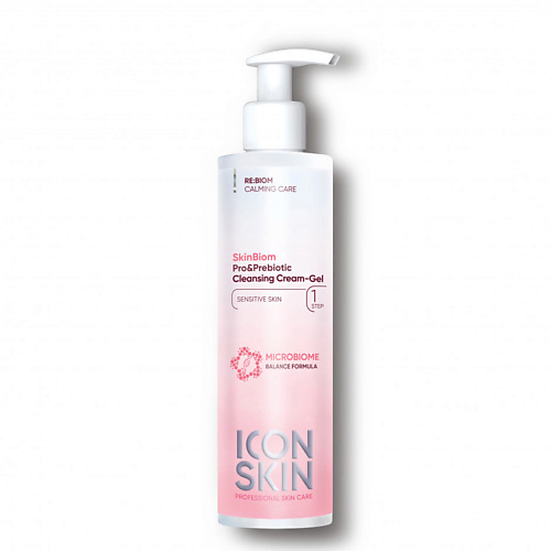 Крем для умывания ICON SKIN Очищающий крем-гель для умывания c про- и пребиотиками Skinbiom гель для умывания icon skin sebo expert cleansing gel 150 мл