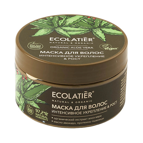 фото Ecolatier green маска для волос интенсивное укрепление & рост organic aloe vera
