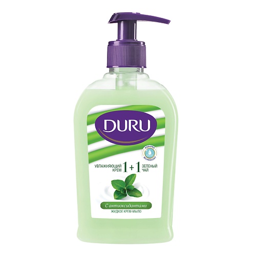Мыло жидкое DURU Жидкое крем-мыло 1+1 Увлажняющий крем & Зелёный чай жидкие мыла duru жидкое крем мыло hemp mint