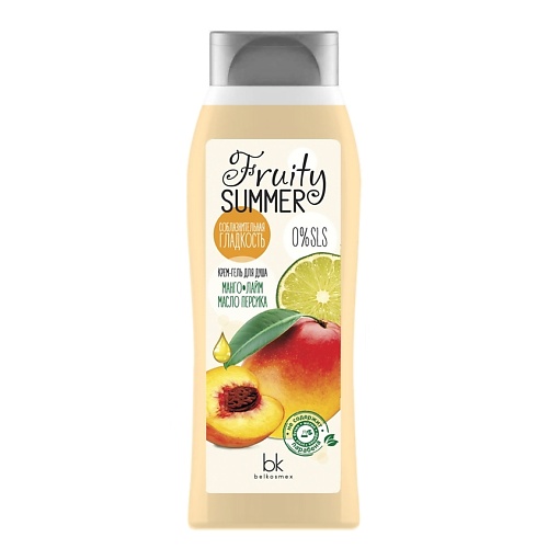 Средства для ванной и душа BELKOSMEX Fruity Summer Крем-гель для душа Соблазнительная гладкость манго, лайм, масло персика 500