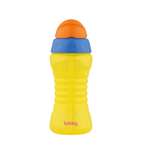 Бутылочка для детей LUBBY Поильник с трубочкой, от 9 месяцев аксессуары для детей lubby прорезыватель с водой арбуз от 4 месяцев