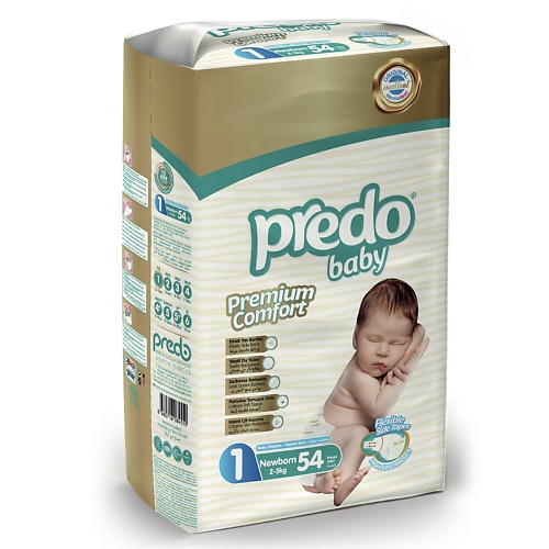 Подгузники PREDO  для детей Baby Newborn № 1 54