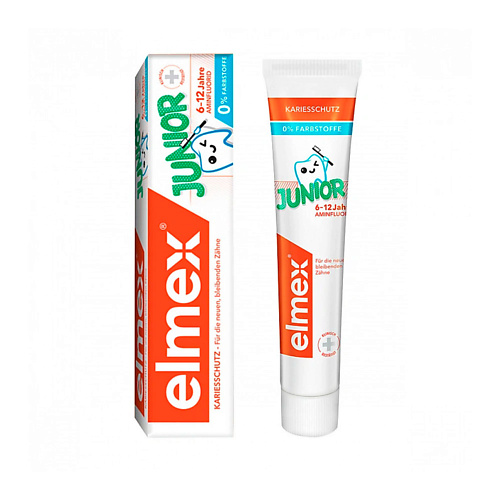 COLGATE Зубная паста Elmex Junior 6-12 лет 75 зубная паста детская elmex junior защита от кариеса для детей от 6 до 12 лет 75 мл