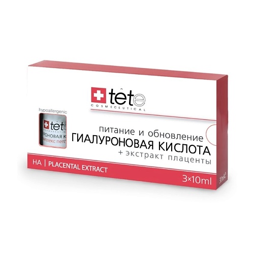 TETE COSMECEUTICAL Лосьон косметический Hyaluronic Acid + Placental Extract 30 tete cosmeceutical лосьон косметический medicell ultra anticellulite serum 30