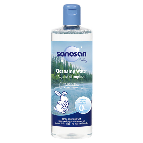 SANOSAN Очищающая мицеллярная вода для детей 500 eveline мицеллярная вода organic алое коллаген очищающая 400