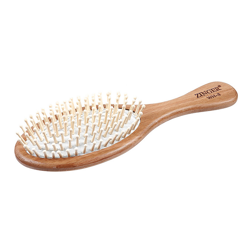 Изображение товара Расческа для волос ZINGER Classic WH3 Wood массажная с деревянными зубьями