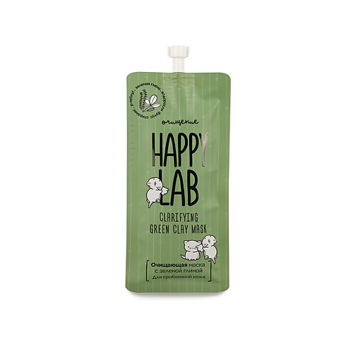 фото Happy lab маска очищающая с зеленой глиной